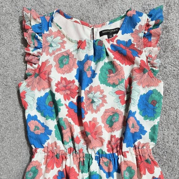 Banana Republic Multicolor Floral Sleeveless Maxi Dress Romantic Wedding Guest - Picture 4 of 9
